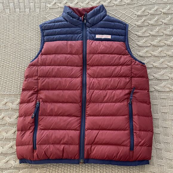 NWT Vineyard Vines Down Boys Weekend Crimson Performance Vest ~ 16 - Picture 1 of 8